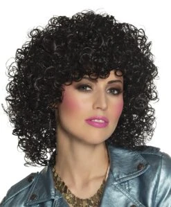 Pruik Krul Club Zwart