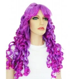 Pruik Pijpekrullen Paars New Look Esmee