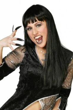 Pruik Ponny Deluxe Zwart