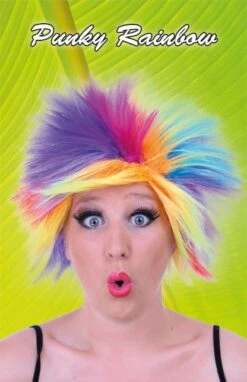 Pruik Punky Rainbow