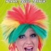 Pruik Punky Rood/geel/groen