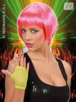 Pruik Rave Roze