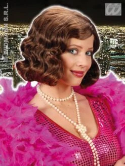 Pruik Roaring 20's Bruin