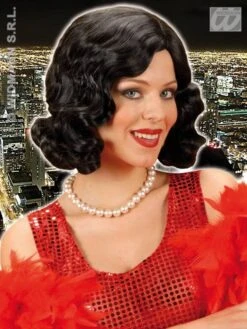 Pruik Roaring 20's Zwart