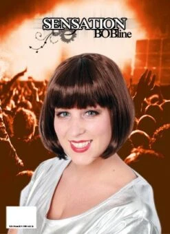 Pruik Sensation Bobline Bruin