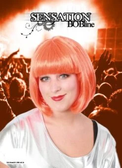 Pruik Sensation Bobline Oranje