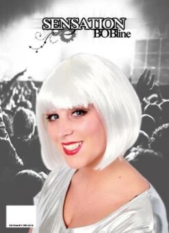 Pruik Sensation Bobline Wit