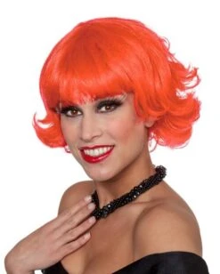 Pruik Trendy Kort Oranje