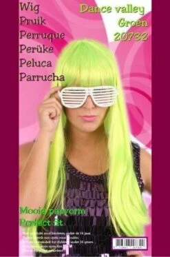 Pruik Trendy Valley Lang Groen