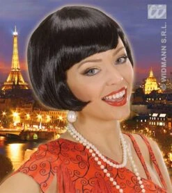 Pruik Valentina Zwart