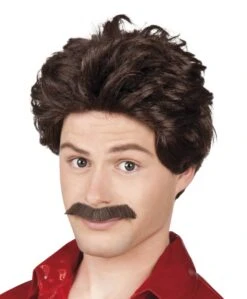 Pruik Vance Met Snor