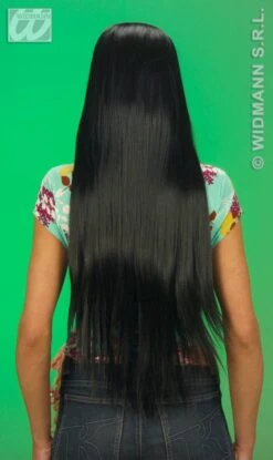 Pruik Zwart Extra Lang -Pruikentopper Exporteren Winkel pruik zwart extra lang 2