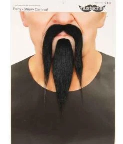 Snor + Baard Zwart Heng