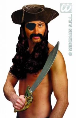 Snor Piraat Met Ooglap -Pruikentopper Exporteren Winkel snor piraat met ooglap 2