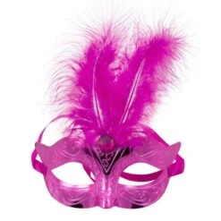 Venetiaans Masker Metallic Magenta